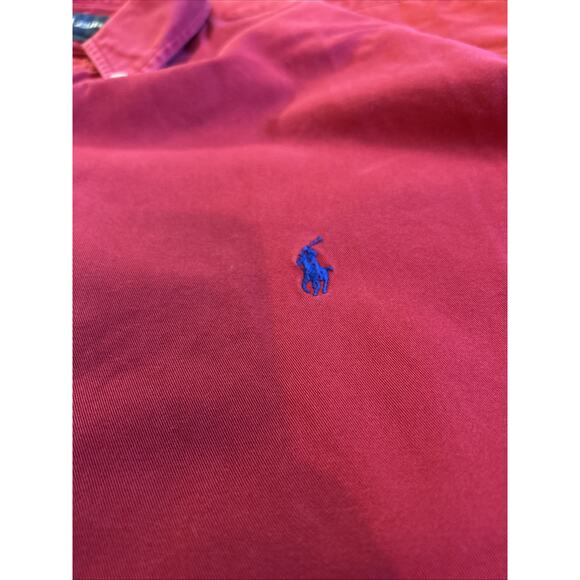 Ralph Lauren Shirt Mens XL Red Blake Button Down Long Sleeve Collared Pony - Picture 3 of 6